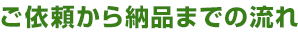 ご依頼から納品までの流れ